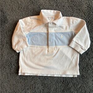 🦋Ralph Lauren (9M) Blue and White Polo Shirt🦋